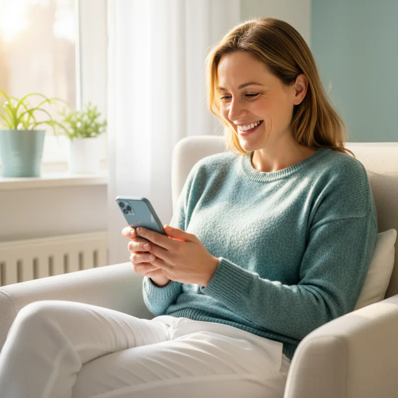Image symbolique : personne lisant tranquillement sur une tablette à la maison